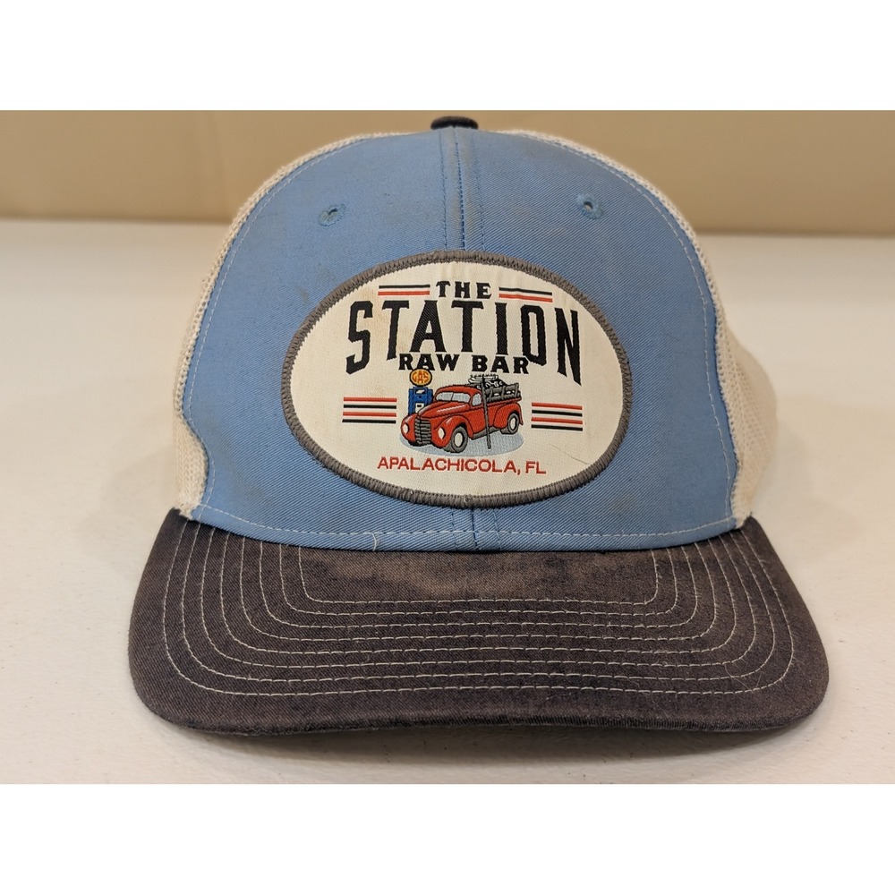 The Station Raw Bar Apalachicola FL Richardson 112 Snapback Hat‎ Baseball Cap